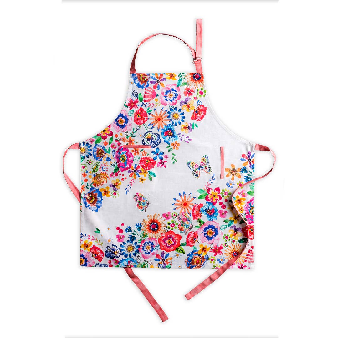 Apron 100% Cotton -Spring/Summer -Happy Florals -High Summer
