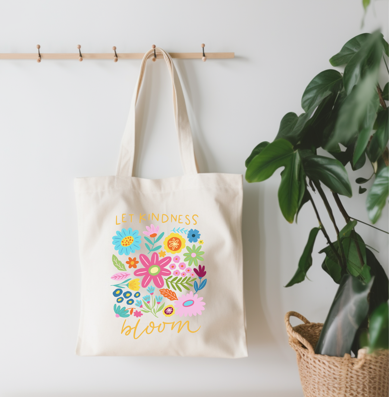 Let Kindness Bloom Canvas Tote Bag