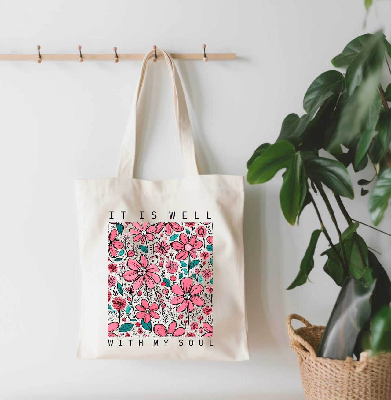 It Is Well With My Soul Small Canvas Tote Bag