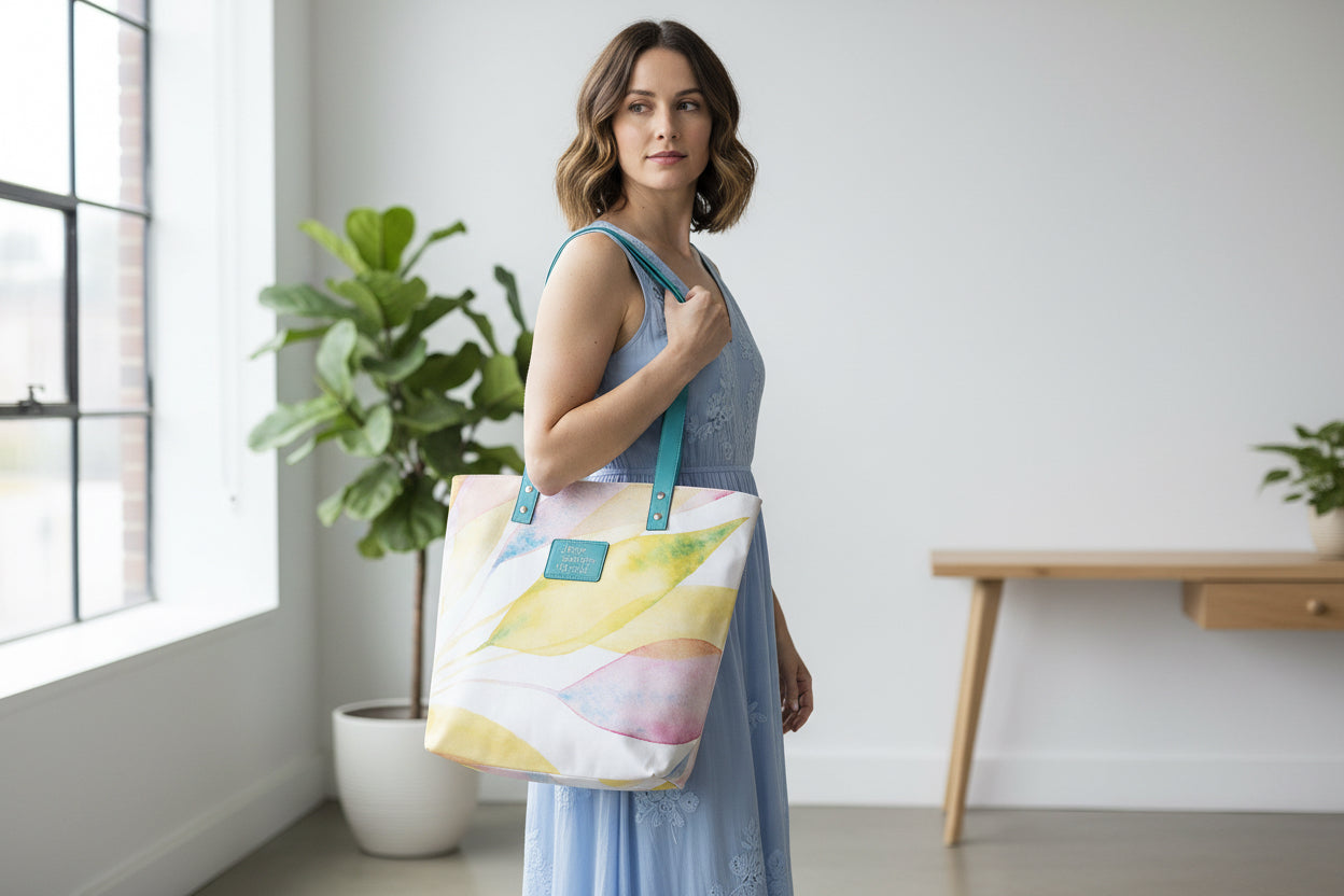 Tote Bag Canvas Citrus Leaves Hope