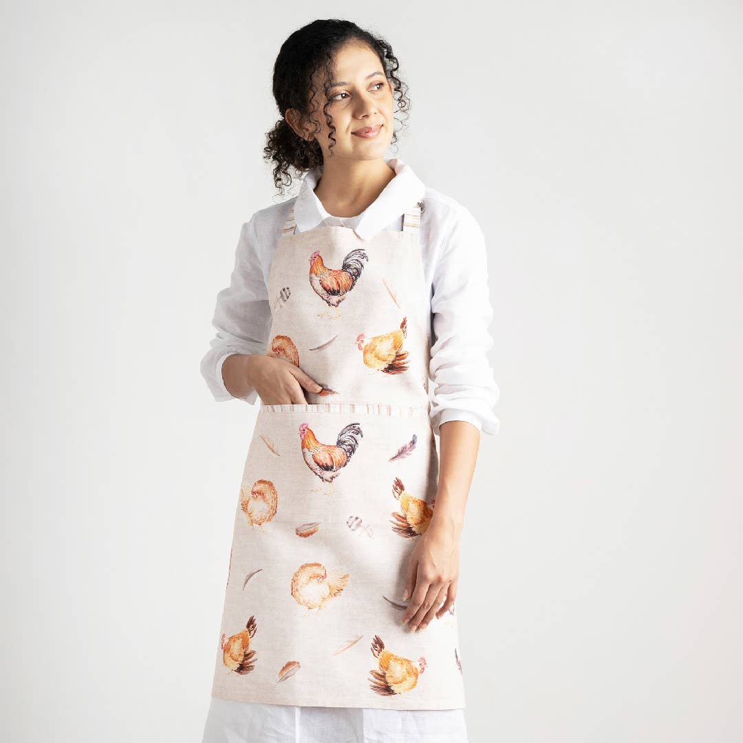 Apron 100% Cotton - Everyday Cooking - Barnyard Rooster