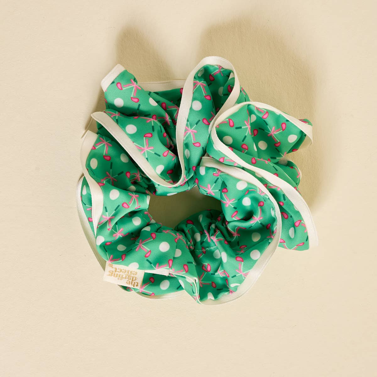 Ruffle Up Scrunchie–Tee Time