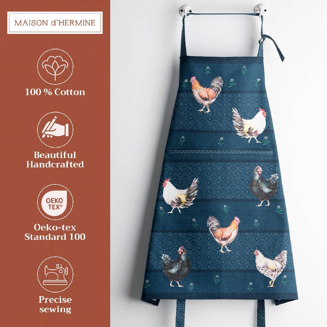 Apron 100% Cotton - Everyday Cooking - Meadow Rooster