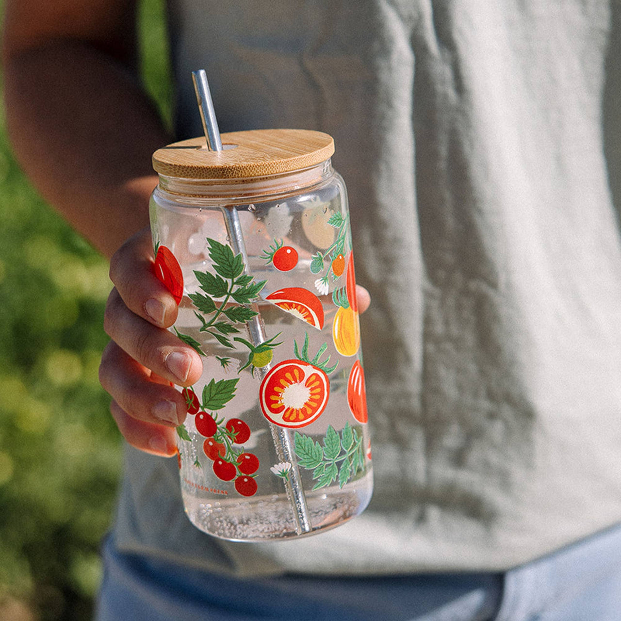 Tomato Vine Glass Can