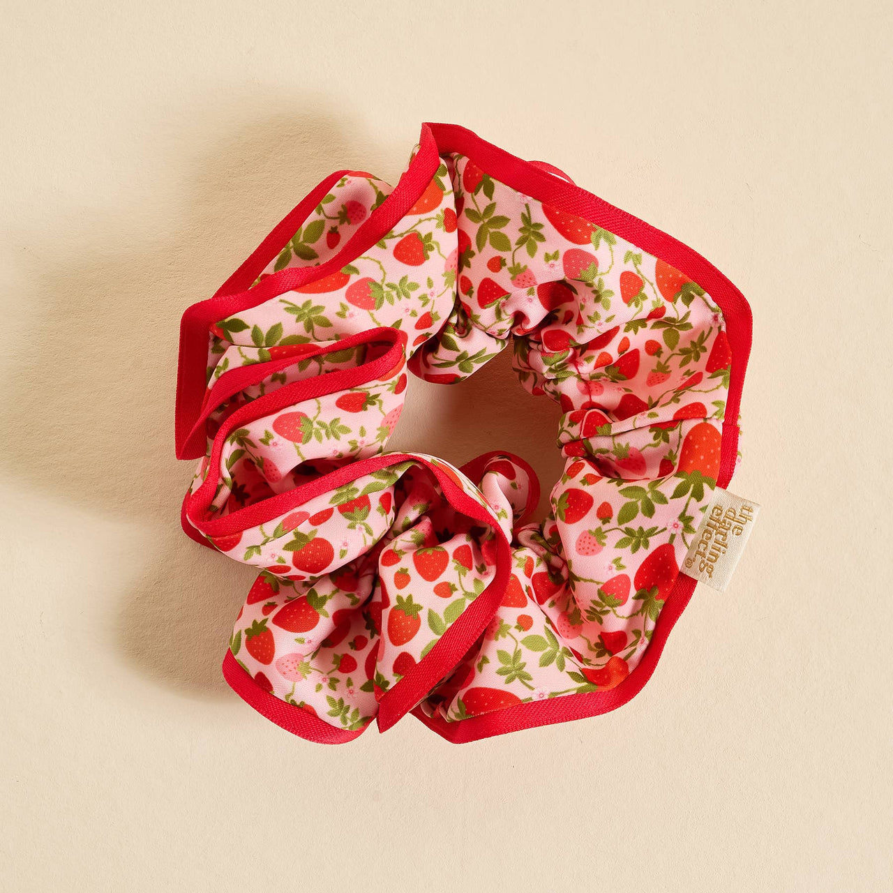 Ruffle Up Scrunchie-Strawberry Fields