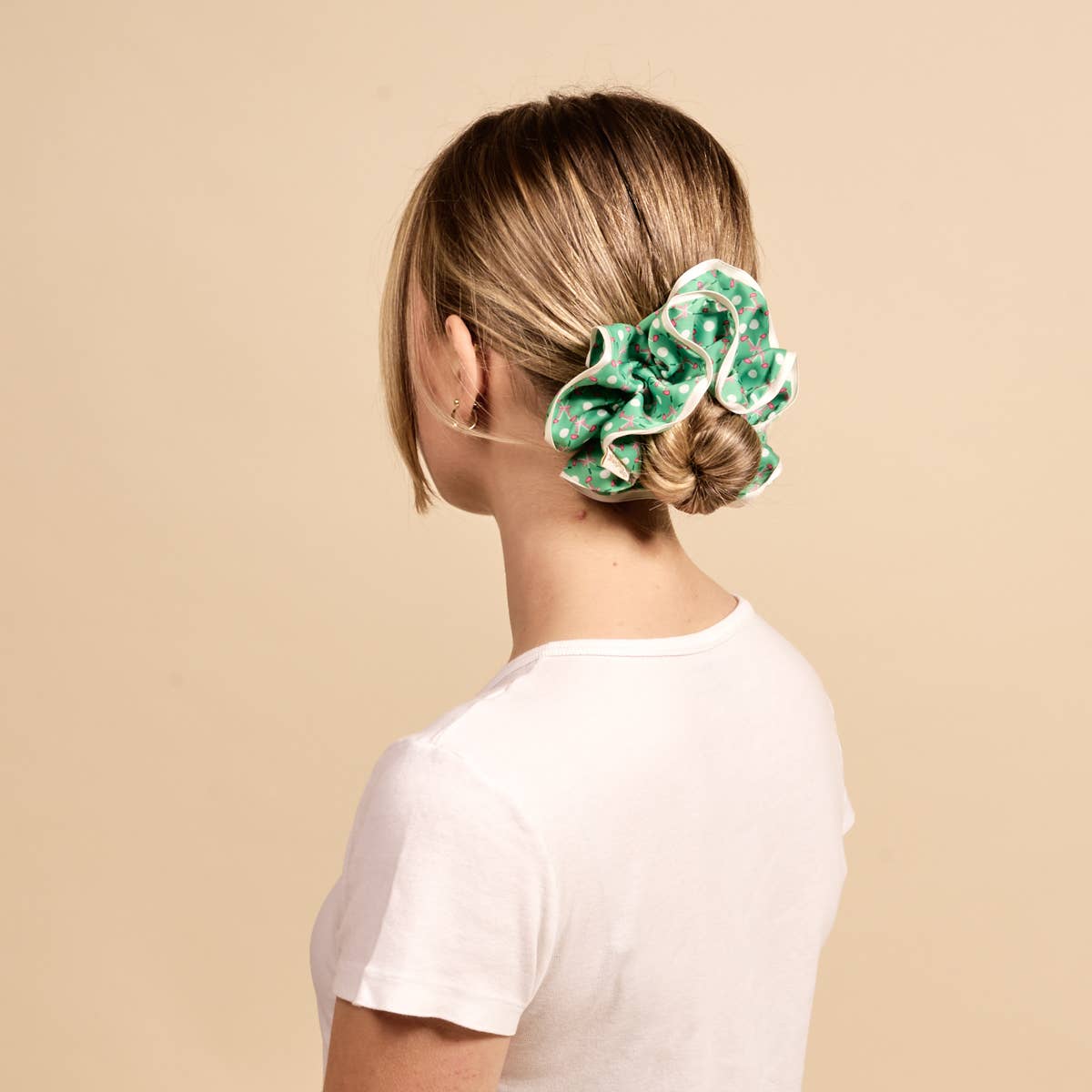 Ruffle Up Scrunchie–Tee Time