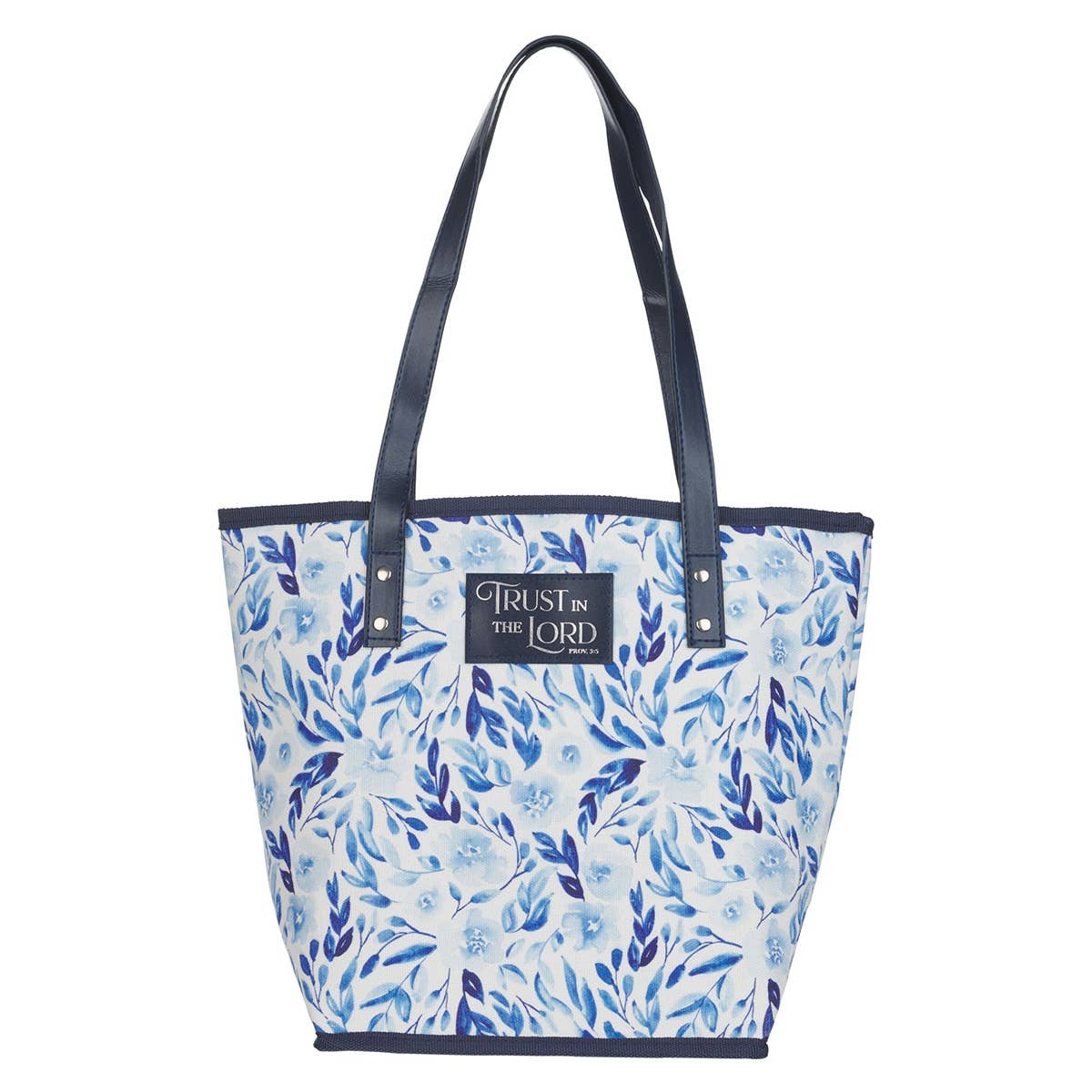 Tote Bag Blue Floral Trust Prov. 3:5