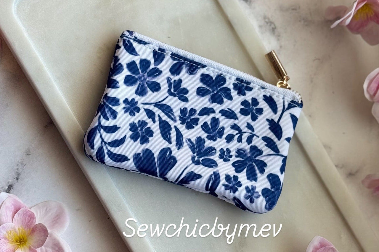 Porcelain Floral Coin Pouch