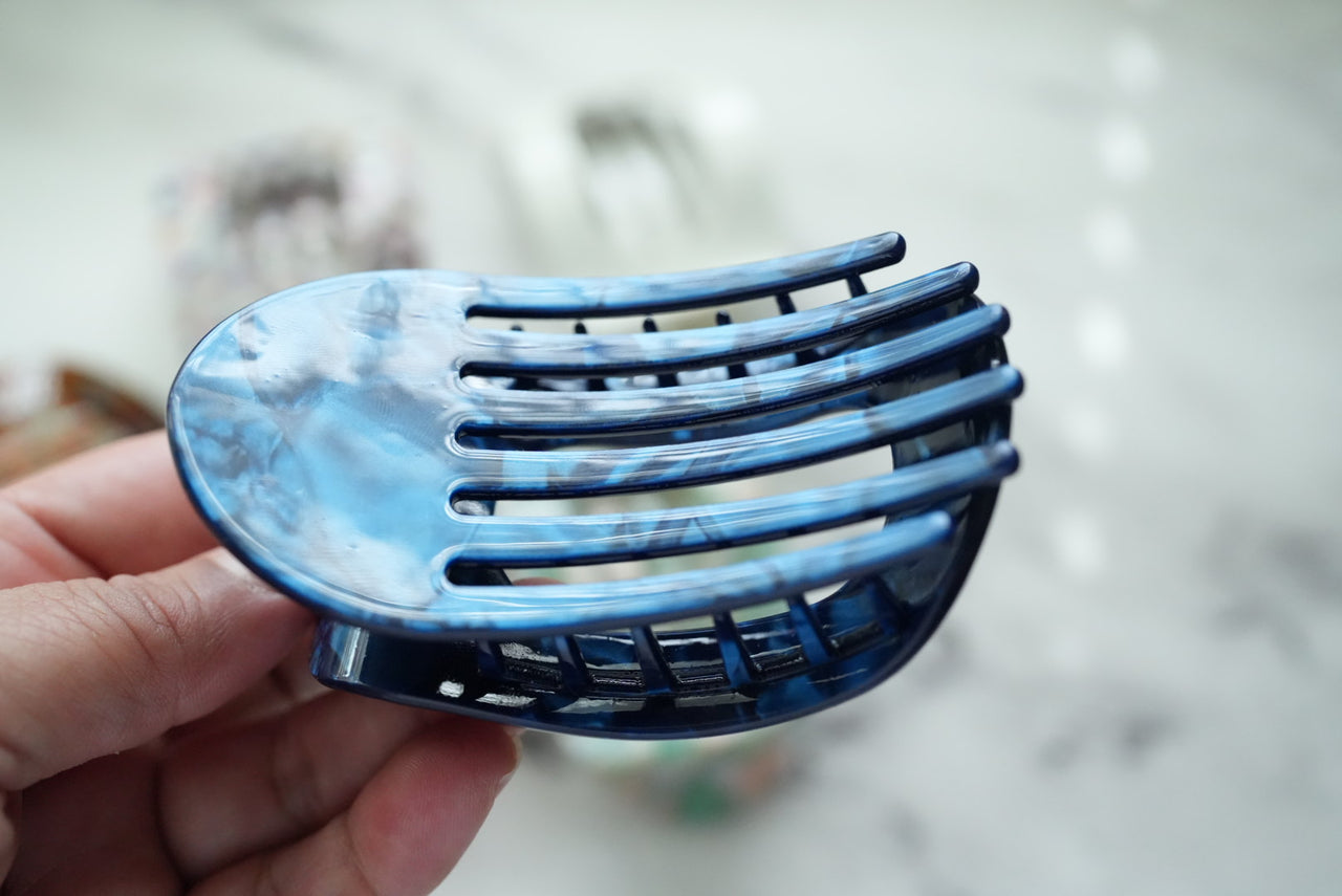 Flat hair clip claw blue