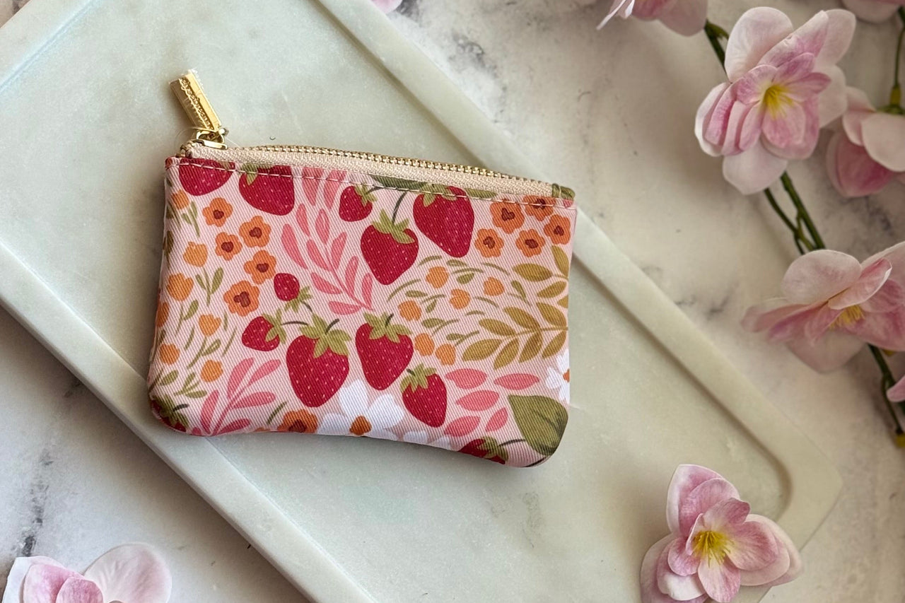 Strawberry Patch Coin Pouch