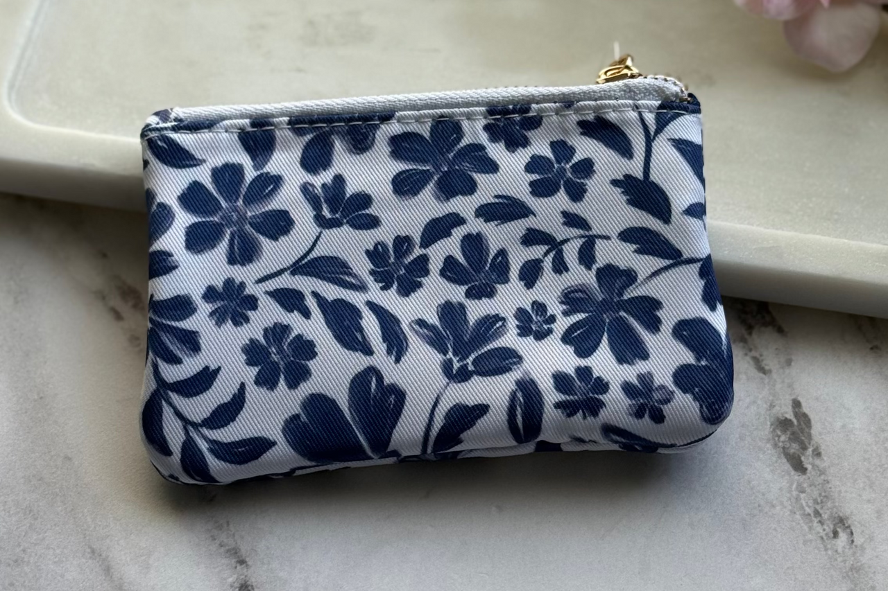 Porcelain Floral Coin Pouch