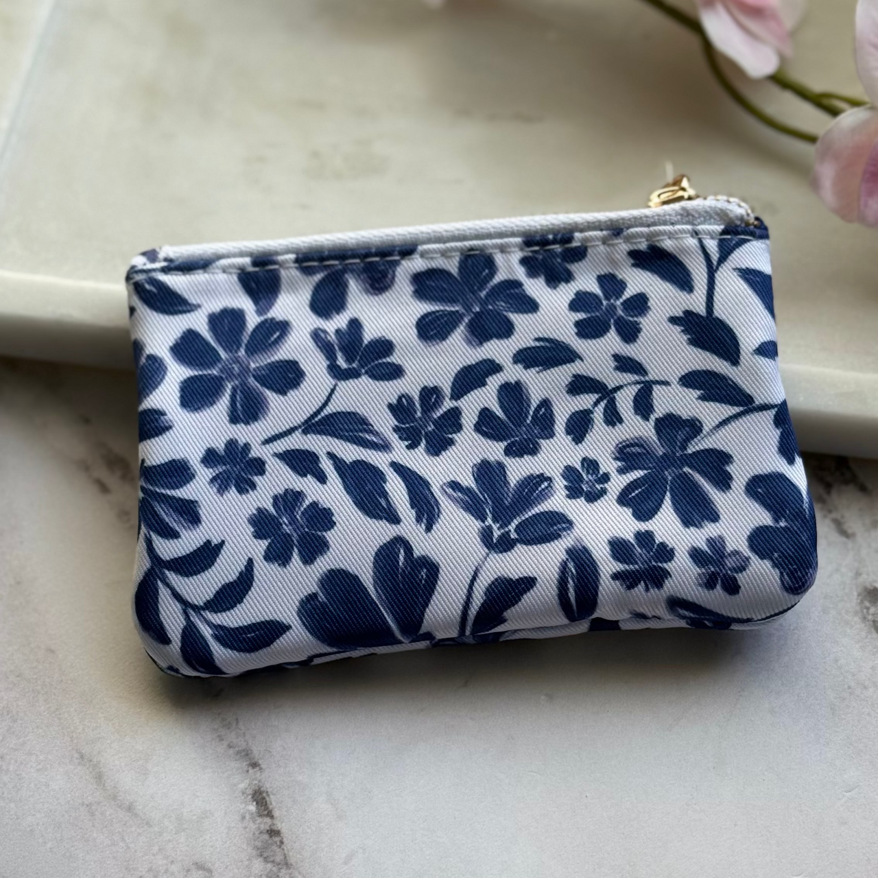 Porcelain Floral Coin Pouch