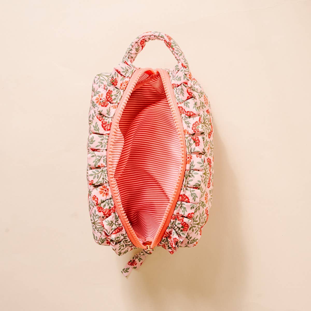 Essentials Quilted Cosmetic Pouch–Everbloom Dusty Rose