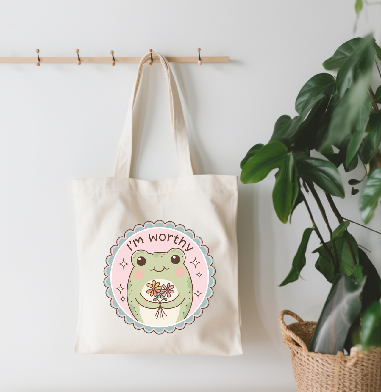 I'm Worthy Canvas Tote Bag