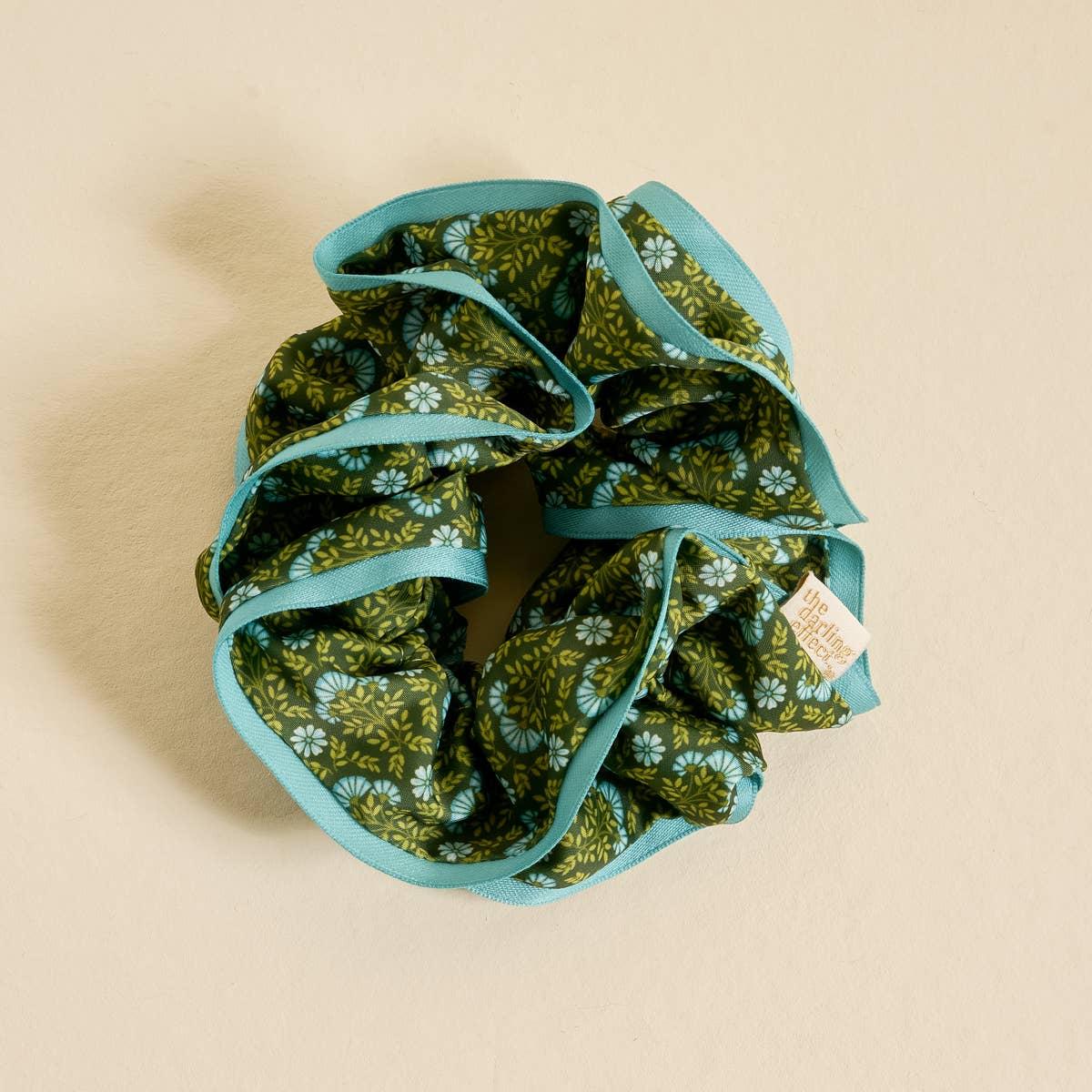 Ruffle Up Scrunchie–Everbloom Forest Green