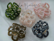 flower crystal hair claws